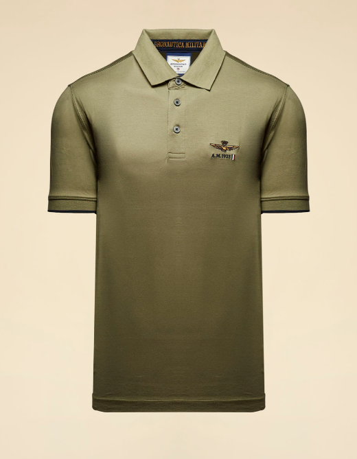 Polo manica corta Aeronautica Militare uomo logo ricamato PE 2026