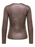 Blusa donna ONLY con collo chiuso fantasia animalier