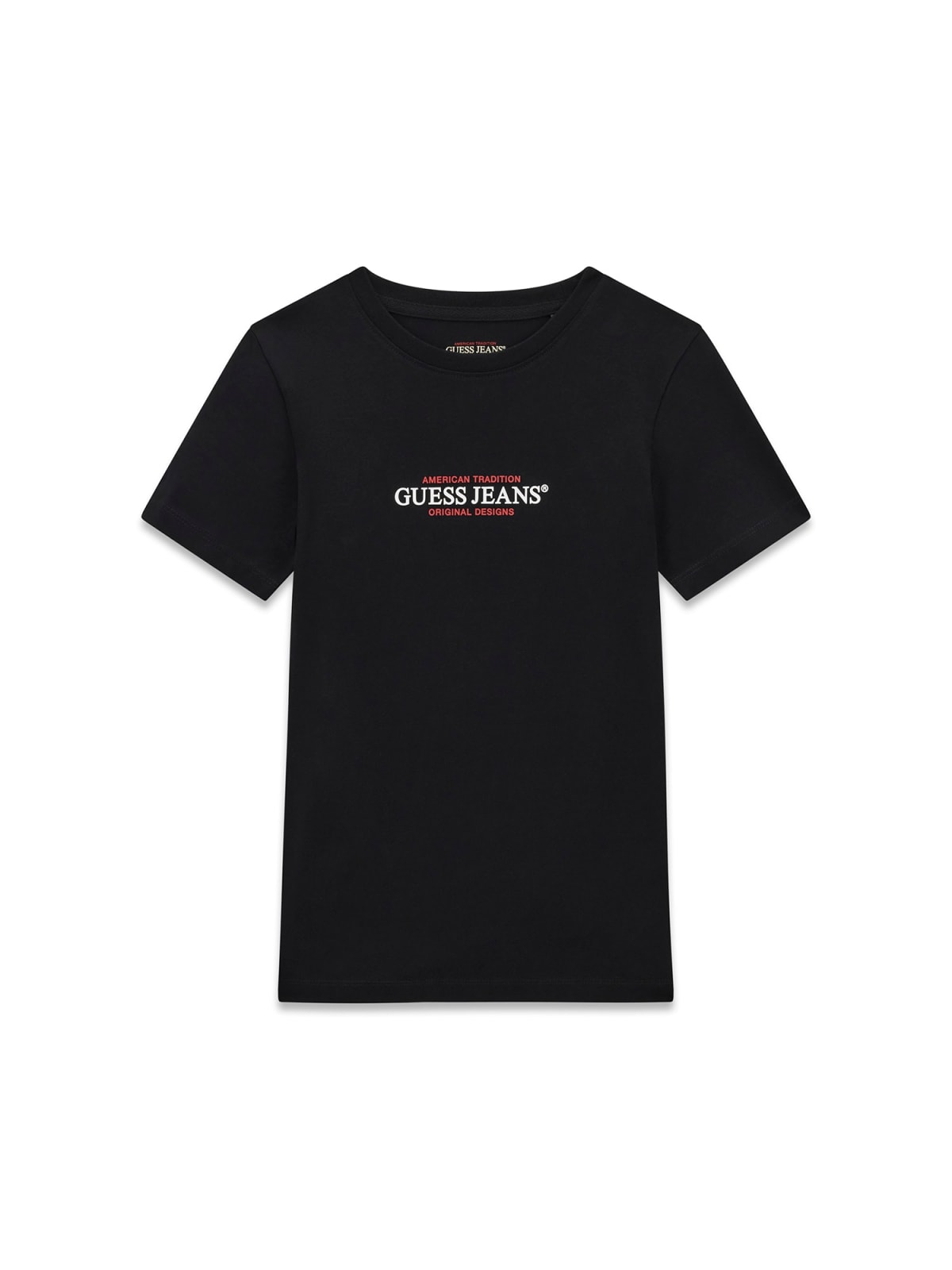T-shirt donna Guess Jeans slim girocollo triangle