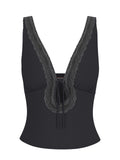 T-shirt Guess Jeans donna Rib Lace pizzo