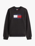 Felpa Tommy Jeans donna regular cotone jersey logo