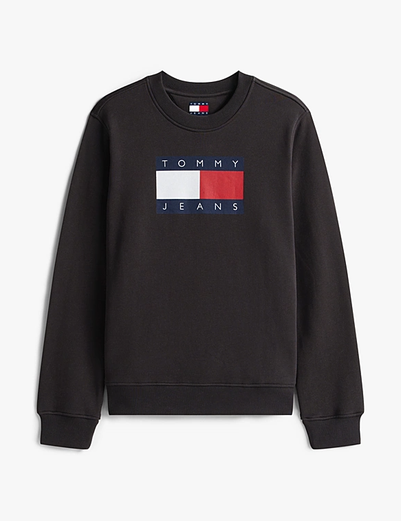 Felpa Tommy Jeans donna regular cotone jersey logo