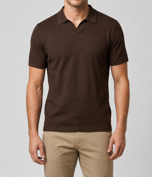 Polo MARKUP uomo derby manica corta texturizzata