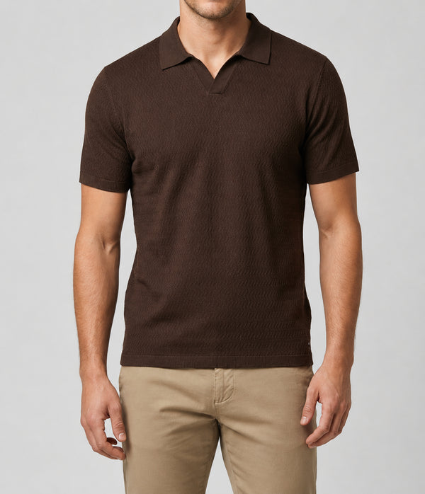 Polo MARKUP uomo derby manica corta texturizzata