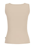 Top Guess Jeans donna slim costina ricamo logo