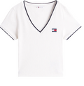 T-shirt Donna Tommy Jeans Slim Badge Cotone PE 2026