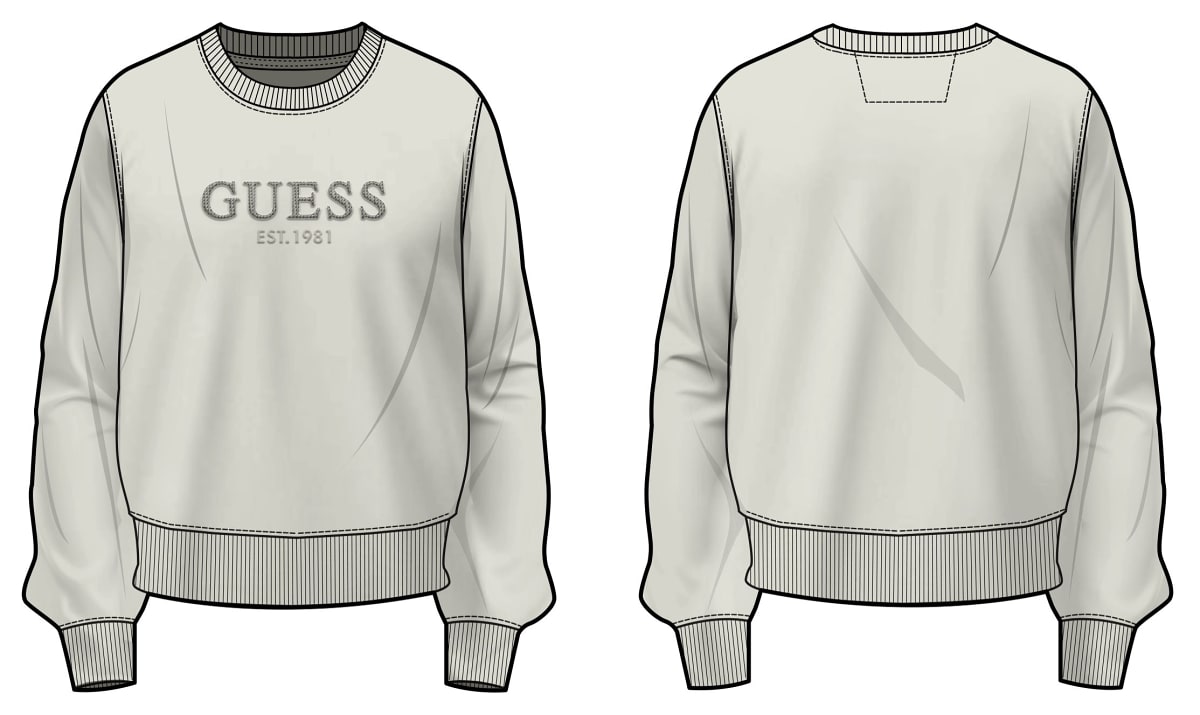 Felpa uomo Guess girocollo logo cotone