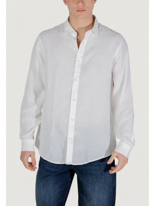 Camicia A|X uomo lino logo manica lunga PE 2026