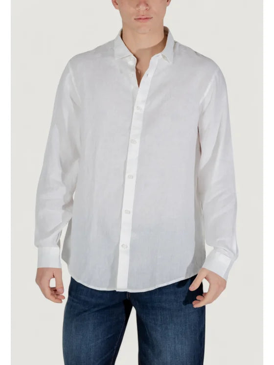 Camicia A|X uomo lino logo manica lunga PE 2026