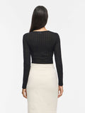 Blusa donna VILA maglia scollo chiuso stretch