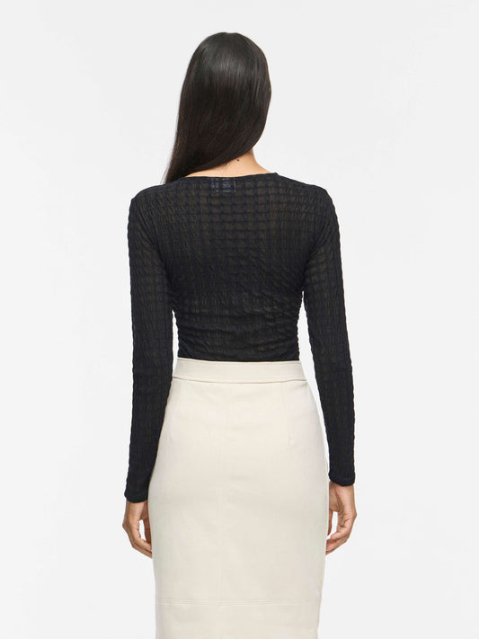 Blusa donna VILA maglia scollo chiuso stretch