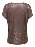 Blusa donna ONLY collo chiuso fantasia animalier