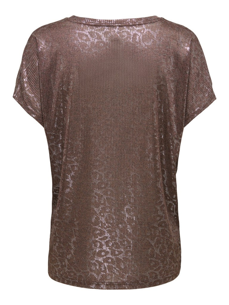 Blusa donna ONLY collo chiuso fantasia animalier