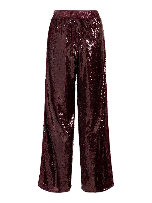 Pantaloni VILA donna maglia poliestere riciclato
