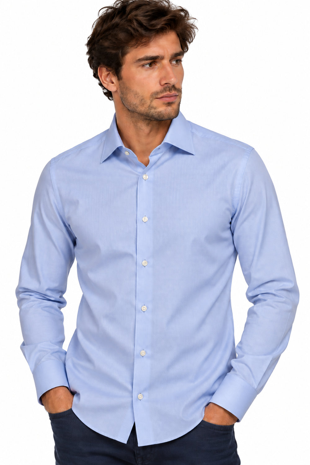 Camicia uomo Regent slim fit manica lunga autunno inverno