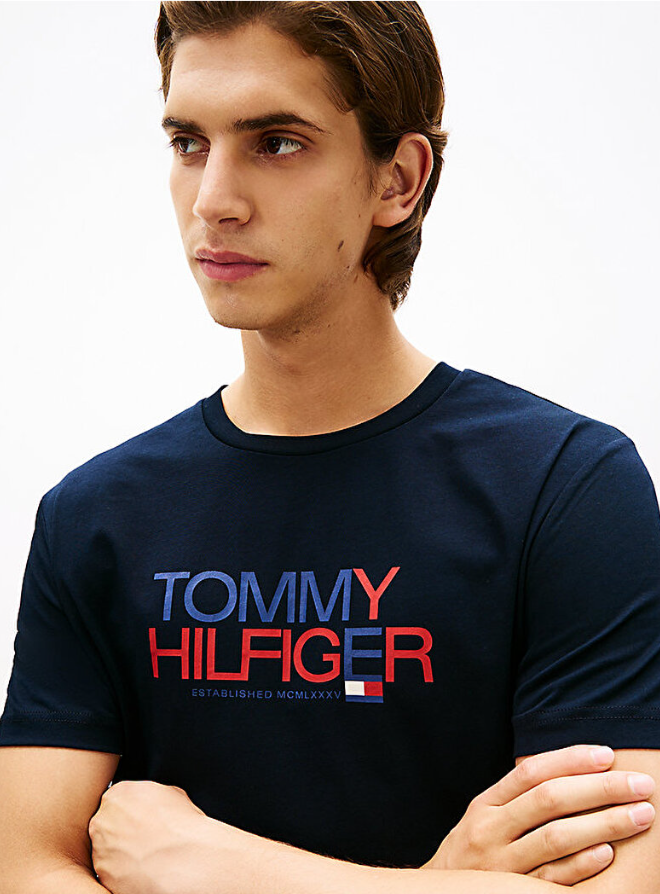 T-shirt Tommy Hilfiger uomo brand love cotone PE 2026