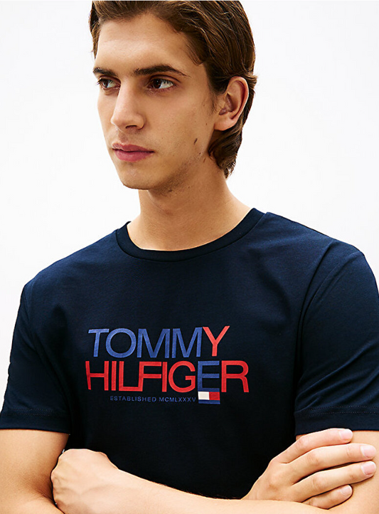 T-shirt Tommy Hilfiger uomo brand love cotone PE 2026