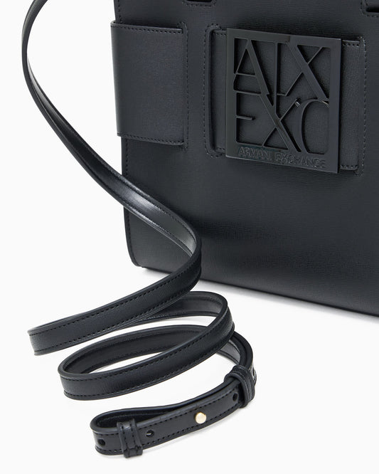 Borsa donna Armani Exchange similpelle logo applicato