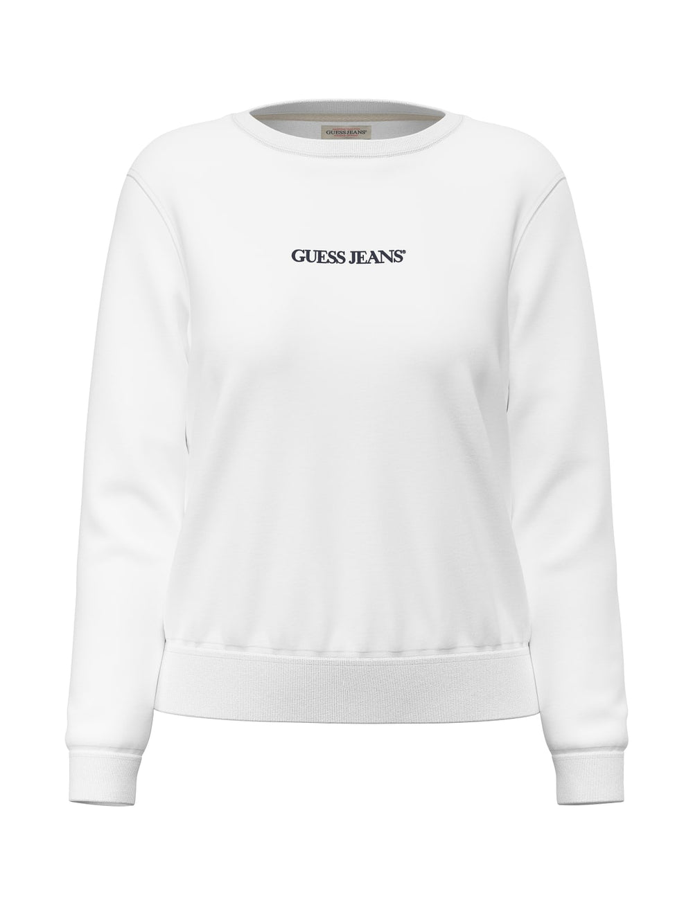 Felpa Guess Jeans donna regular logo cotone