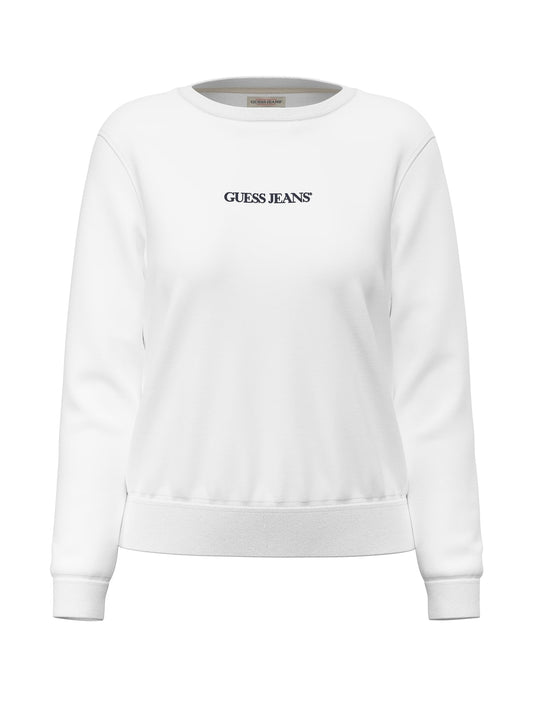Felpa Guess Jeans donna regular logo cotone