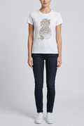 T-shirt donna MARKUP cotone strass manica corta