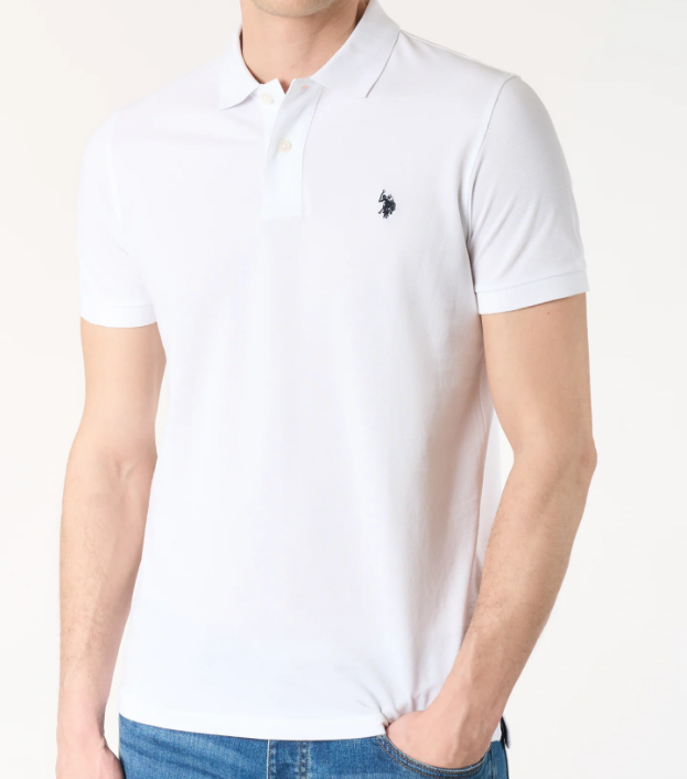 Polo uomo U.S. Polo Assn. cotone piqué manica corta
