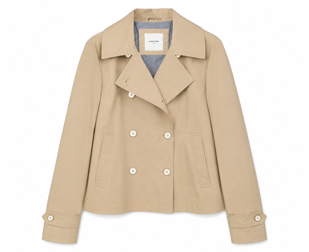 Trench corto MARKUP donna cotone doppiopetto