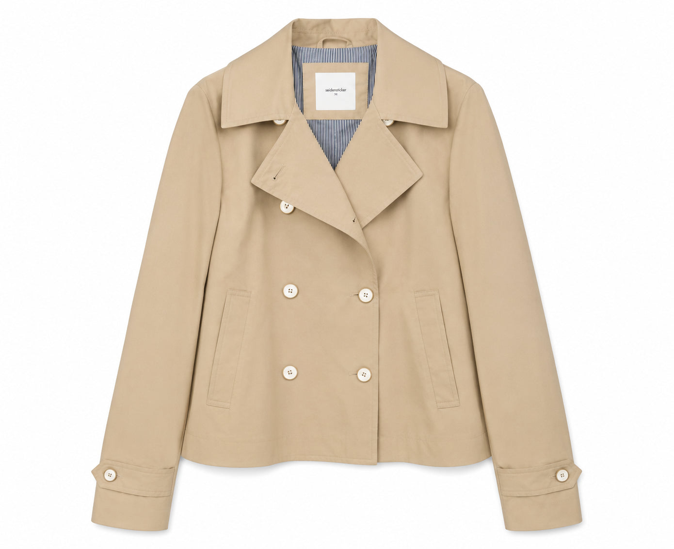 Trench corto MARKUP donna cotone doppiopetto