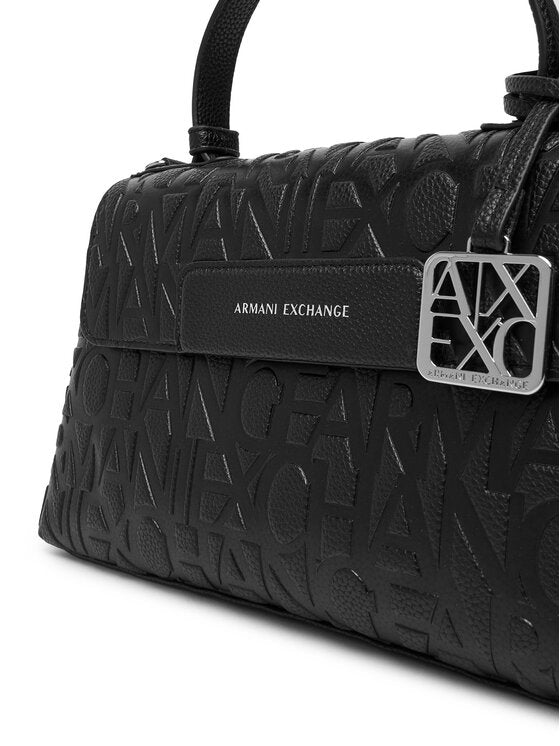 Borsa donna Armani Exchange poliestere logo allover