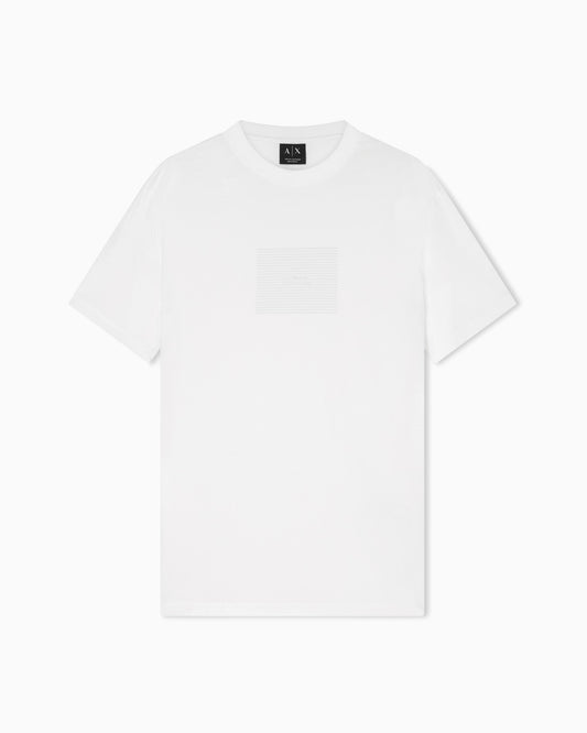 T-shirt A|X Uomo Regular Fit Logo centrale off white