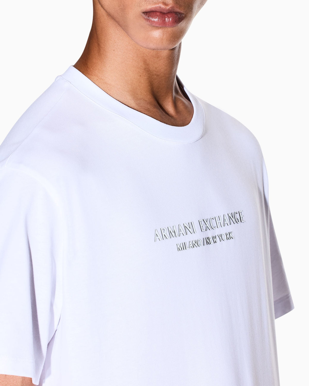 T-shirt uomo Armani Exchange cotone logo girocollo