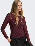 Blusa donna ONLY maglia stretch collo chiuso