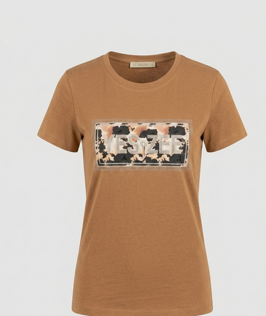T-shirt donna YES-ZEE cotone manica corta