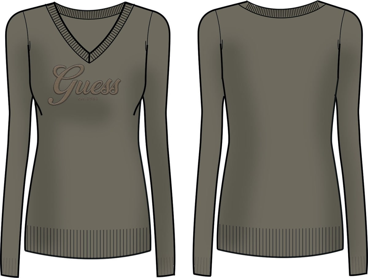 Maglione Guess donna Lena scollo V viscosa