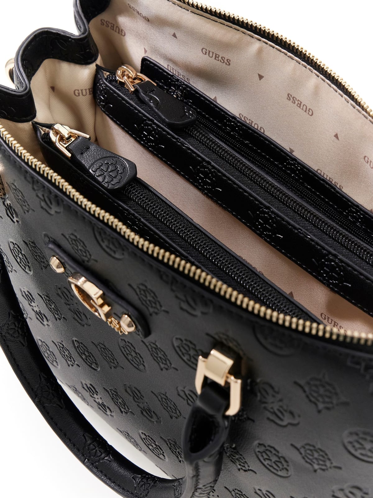 Borsa a tracolla Guess Brooke Saddle donna cognac
