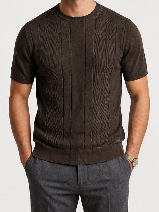 T-shirt uomo MARKUP cotone lavorazione punti misti