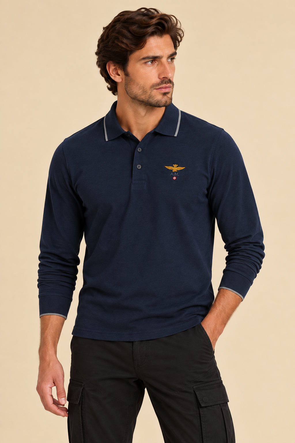 Polo Aeronautica Militare uomo manica lunga AI 2026