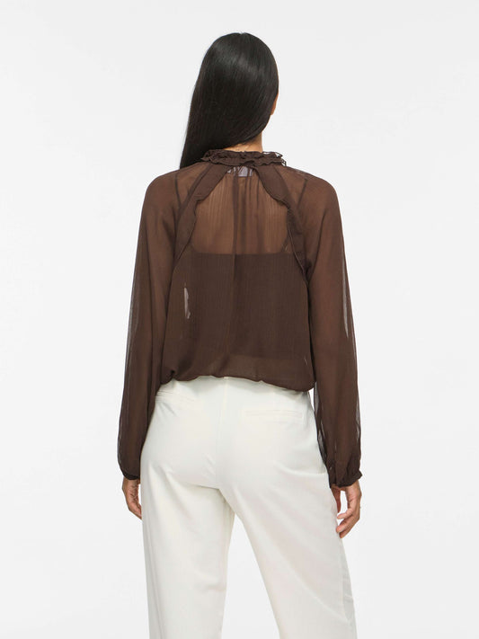 Blusa VILA donna scollo chiuso tessuto fluido