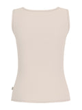 Top Guess Jeans donna slim costina ricamo logo