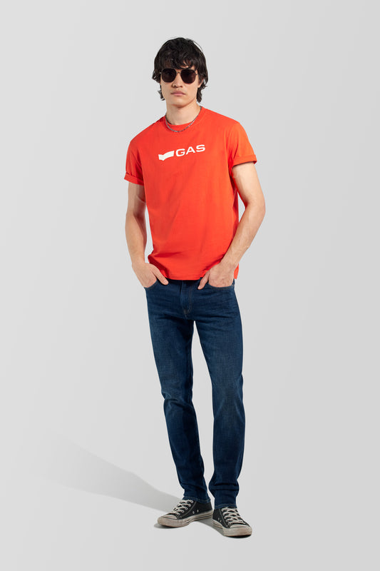 Jeans uomo GAS SAX ZIP REV skinny denim stretch