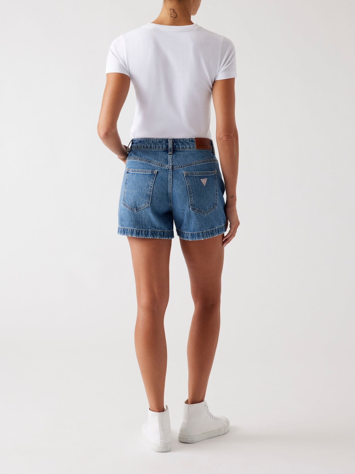 Shorts Guess Jeans donna mom fit highwaist lino
