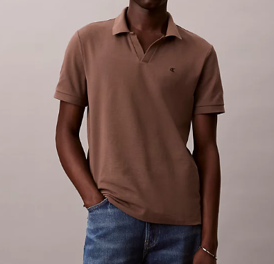 Polo uomo Calvin Klein Jeans piqué cotone manica corta