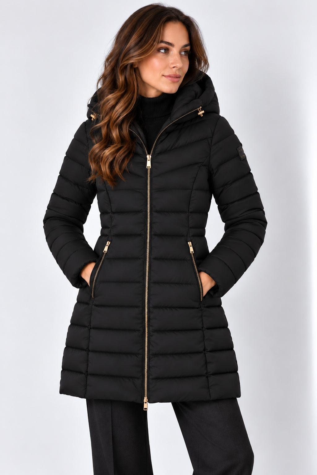 Cappotto donna Yes Zee trapuntato cappuccio staccabile