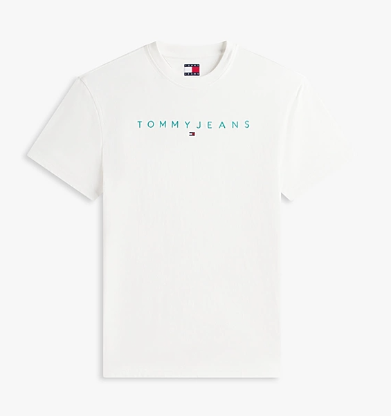 T-shirt Tommy Jeans uomo Regular Linear Logo ricamato