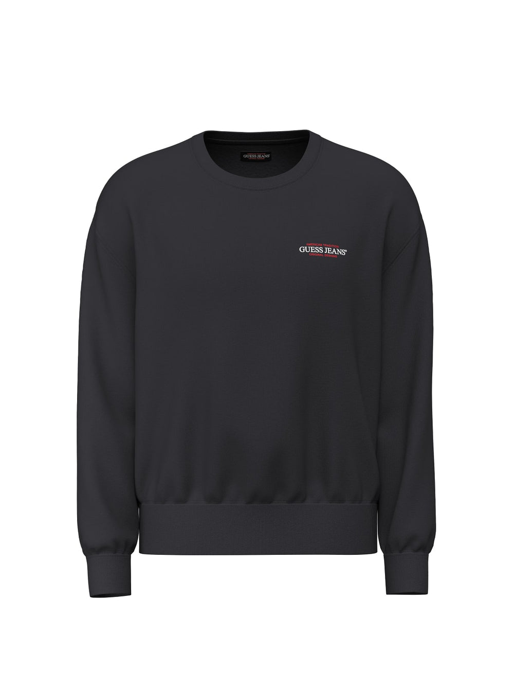 Felpa Guess Jeans uomo regular logo cotone