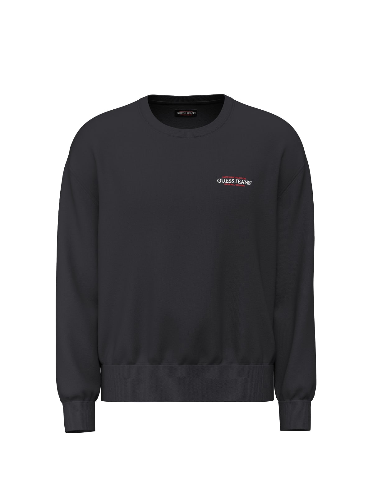 Felpa Guess Jeans uomo regular logo cotone
