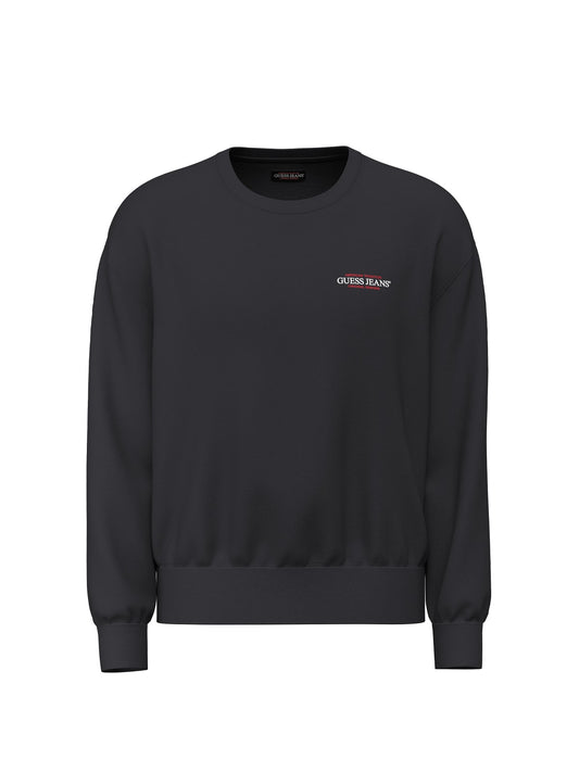 Felpa Guess Jeans uomo regular logo cotone