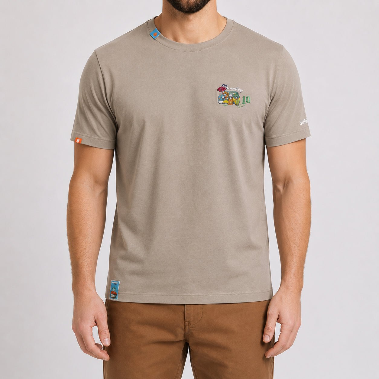 T-shirt uomo MARKUP jersey fantasia patchwork