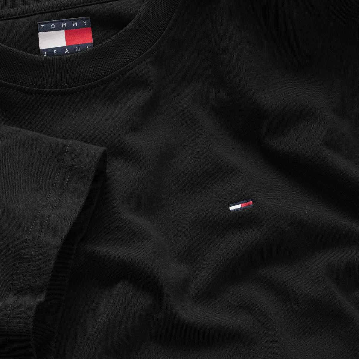 T-shirt Tommy Jeans uomo manica corta cotone flag