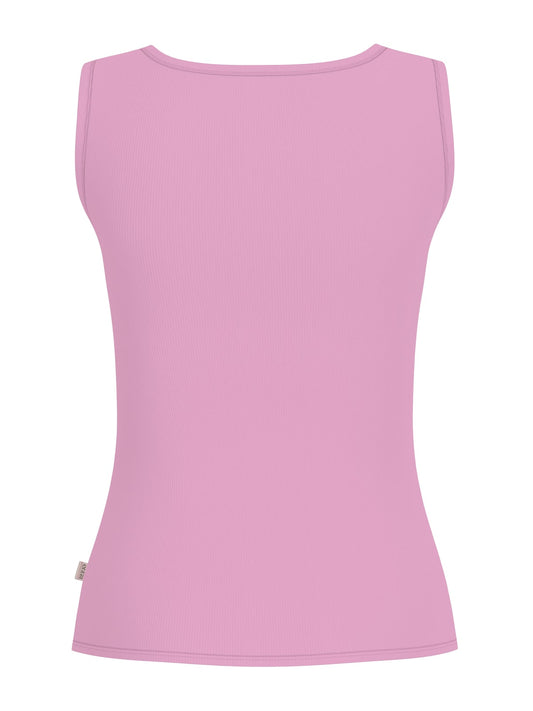 Top Guess Jeans donna slim costina ricamo logo
